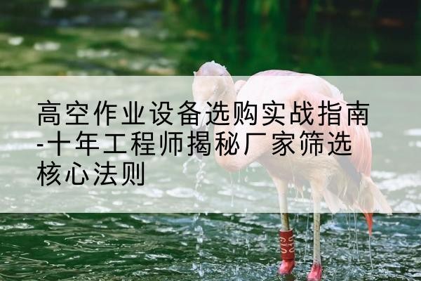 千阳剪叉式升降机厂家-高空作业设备选购实战指南-十年工程师揭秘厂家筛选核心法则