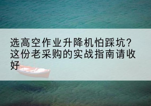 千阳高空作业升降机厂家推荐-选高空作业升降机怕踩坑？这份老采购的实战指南请收好